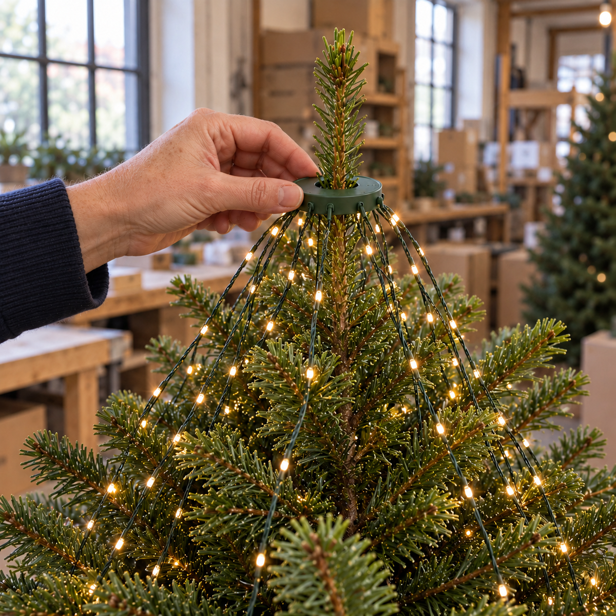 Kerstboomverlichting met topring